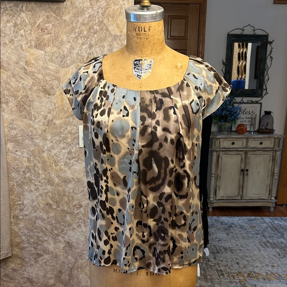 Elegant Animal Print Blouse